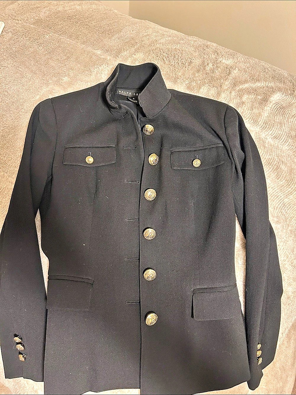 Ralph Lauren The Officer's Jacket Black Blazer